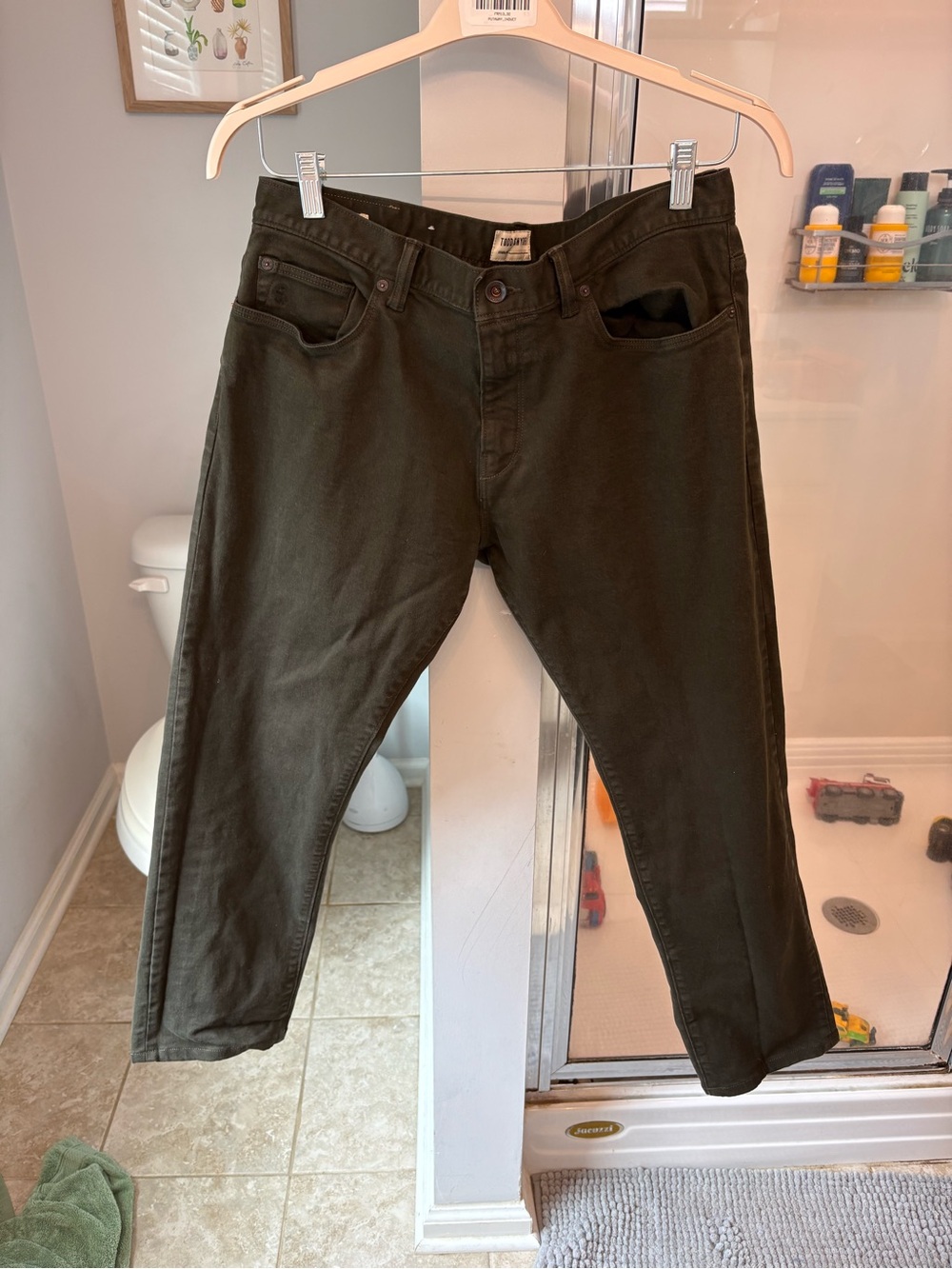 Todd Snyder Men's Slim Jeans in Dark Olive Green